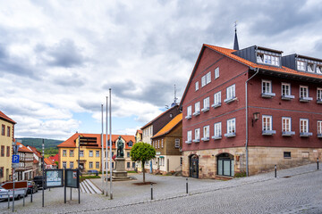 Obraz premium Marktplatz, Tann Rhön, Deutschland 