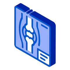 bone x-ray icon vector. isometric bone x-ray sign. color isolated symbol illustration