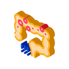 detection of intestinal infections icon vector. isometric detection of intestinal infections sign. color isolated symbol illustration