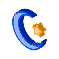 special lunar year of hajj icon vector. isometric special lunar year of hajj sign. color isolated symbol illustration