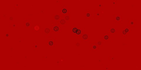 Light Red vector background with occult symbols.