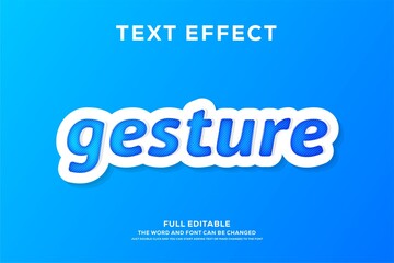 Blue clean 3d text effect graphic style