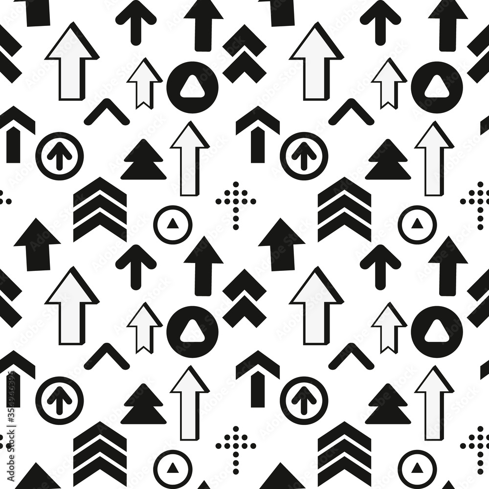 Aufkleber Vector seamless pattern, arrow, Editable can be used for web page backgrounds, pattern fills
