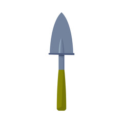 Garden Scoop, Agriculture Work Equipment, Garden Tool Flat Style Vector Illustration on White Background