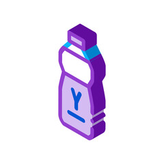 bottle of drinking yogurt icon vector. isometric bottle of drinking yogurt sign. color isolated symbol illustration