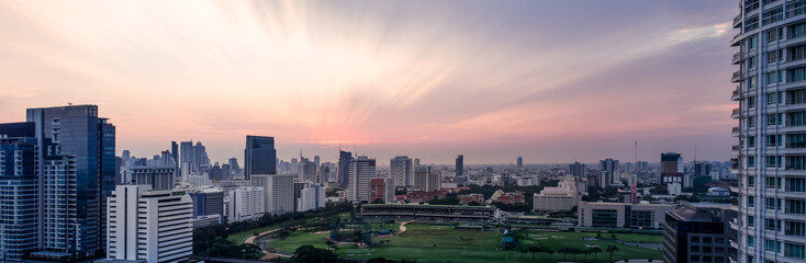 Bangkok city with beautiful sky. buildings cityscape Bangkok, Thailand. - 354948323