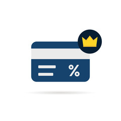 simple loyalty card with crown icon
