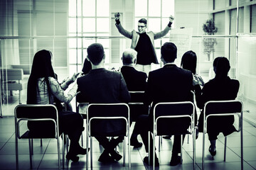 seminar participants supported the speaker with applause.