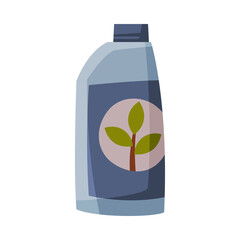 Packaging with Gardening Fertilizer Product for Plants Flat Style Vector Illustration on White Background