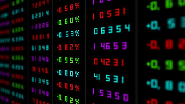 video, tabellone, schermo, profitto, numeri, cifre