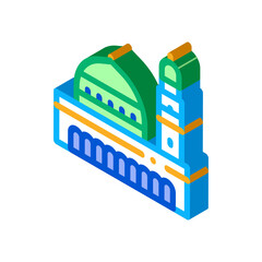 muslim holy city icon vector. isometric muslim holy city sign. color isolated symbol illustration