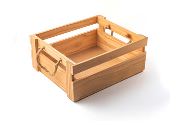 wood crate isolated on white background