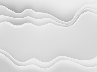 Abstract white background with waves