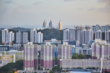 Singapore high rise urban skyline
