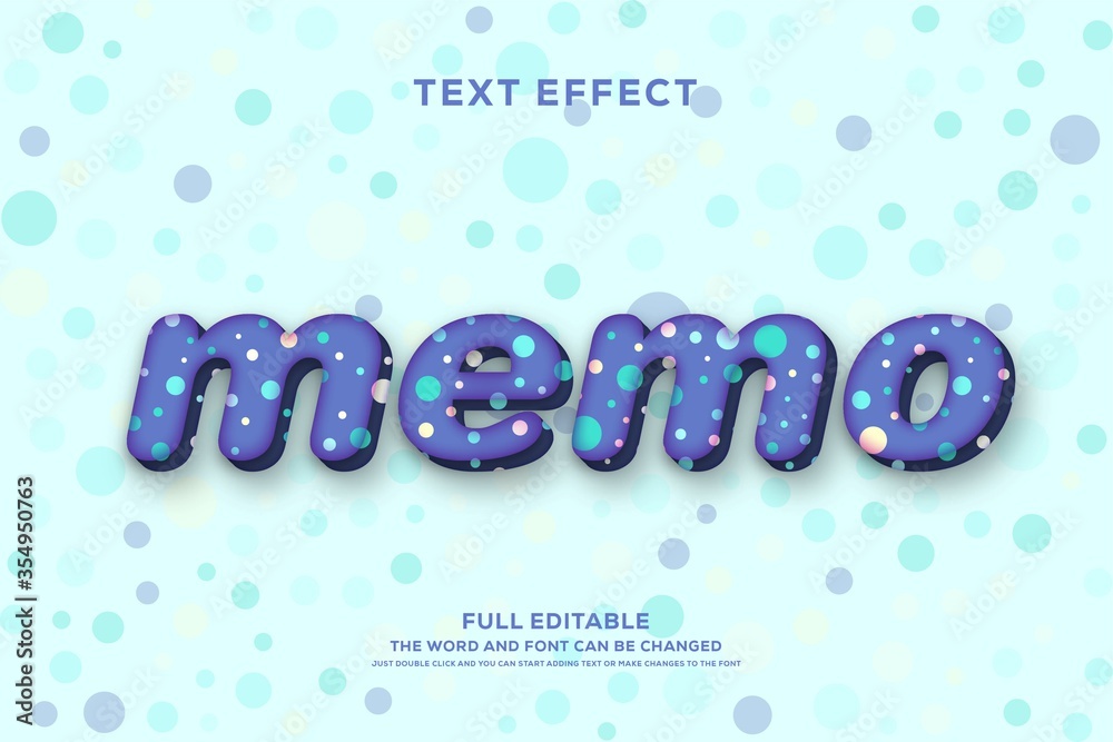 Poster modern 3d text effect with editable font effect