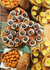 various sweet cakes