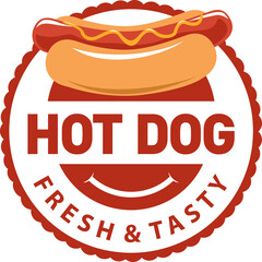 vector logo hot dog for fast food