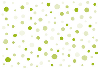 Real color ink splatter background. Isolated on white background. Green. Vector 10 eps.