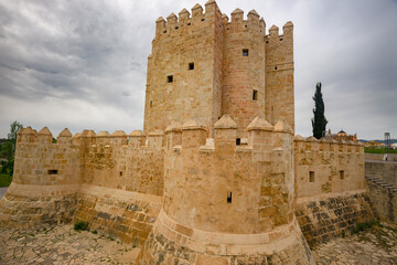 View of the medieval Torre de la Calahorra in Córdoba, Spain.