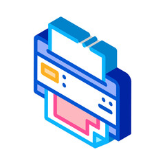 sheet printed by printer icon vector outline illustration