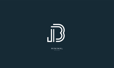 Alphabet letter icon logo JB