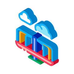 kids carousel icon vector. isometric kids carousel sign. color isolated symbol illustration