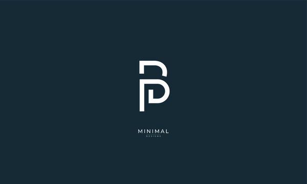 Alphabet letter icon logo BP or PB