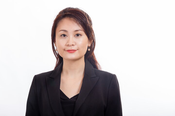 Asian businesswoman looking at camera