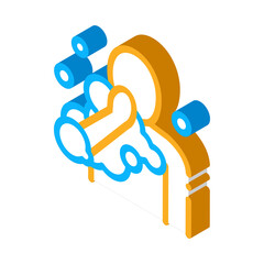 taking shower icon vector. isometric taking shower sign. color isolated symbol illustration