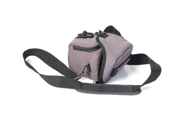 Cloth case for the camera. Isolated object on a white background