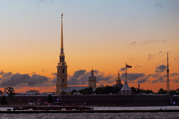 Saint Petersburg. Peter and Paul fortress. sunset