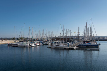 Fototapeta na wymiar Boats in the port of La Coruña, Galicia, Spain, Europe.
