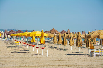 beach umbrellas on the beach