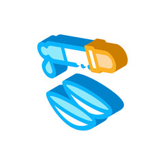lens dropper liquid icon vector. isometric lens dropper liquid sign. color isolated symbol illustration