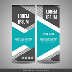 Roll Up banner template design.