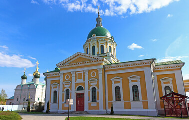 Fototapeta na wymiar St. John the Forerunner Cathedral in Zaraysk Kremlin in sunny day, Moscow region, Russia