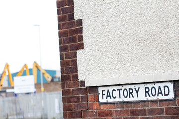Factory Road street sign industrial estate