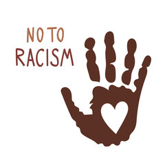 No to racism.Stop violence.Flat vector illustration. Supporting social illustration.For banners, posters, and social networks