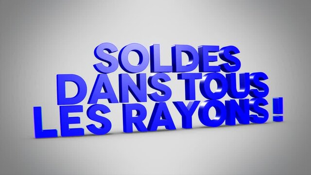 soldes dans tous les rayons 3D bleu