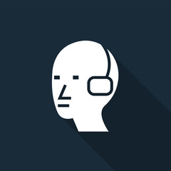 Wear Ear Protection Sign Isolate On White Background,Vector Illustration