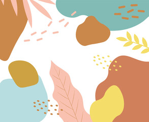 Abstract background, summer tropical pattern, simple pattern in various colors. Abstract patterns for fashion design, branding, web images, packaging, decor, geometric forme collection