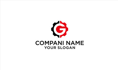 Fototapeta premium combination of gear and G logo design