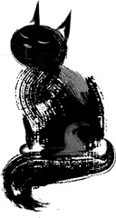 Cat brushes vector illustration art