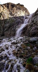 waterfall in the mountains