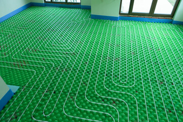 Green floor heating hydro system - home installation