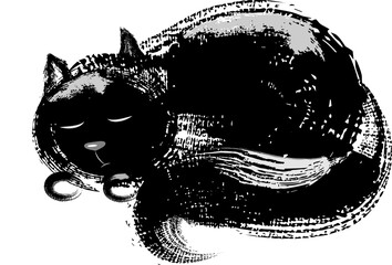 Cat brushes vector illustration art