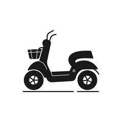 black simple scooter icon