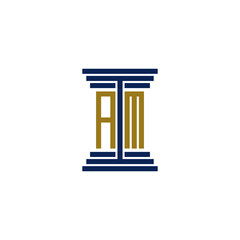 Fototapeta premium am logo design vector icon