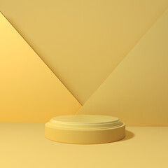 Mock up geometric shape podium for product design, 3d rendering, 3d illustration