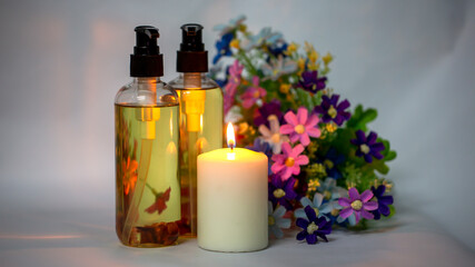 spa still life with candles